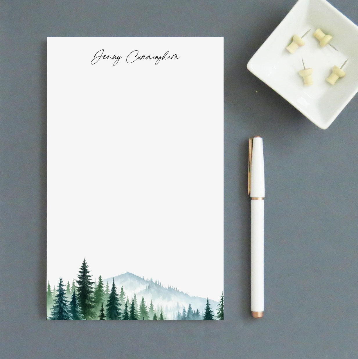 NP448-Watercolor-trees-personalized-stationery-note-pads-for-adults